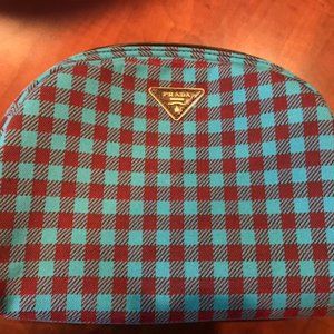 Prada Vintage Jacquard Vichy Large Clutch